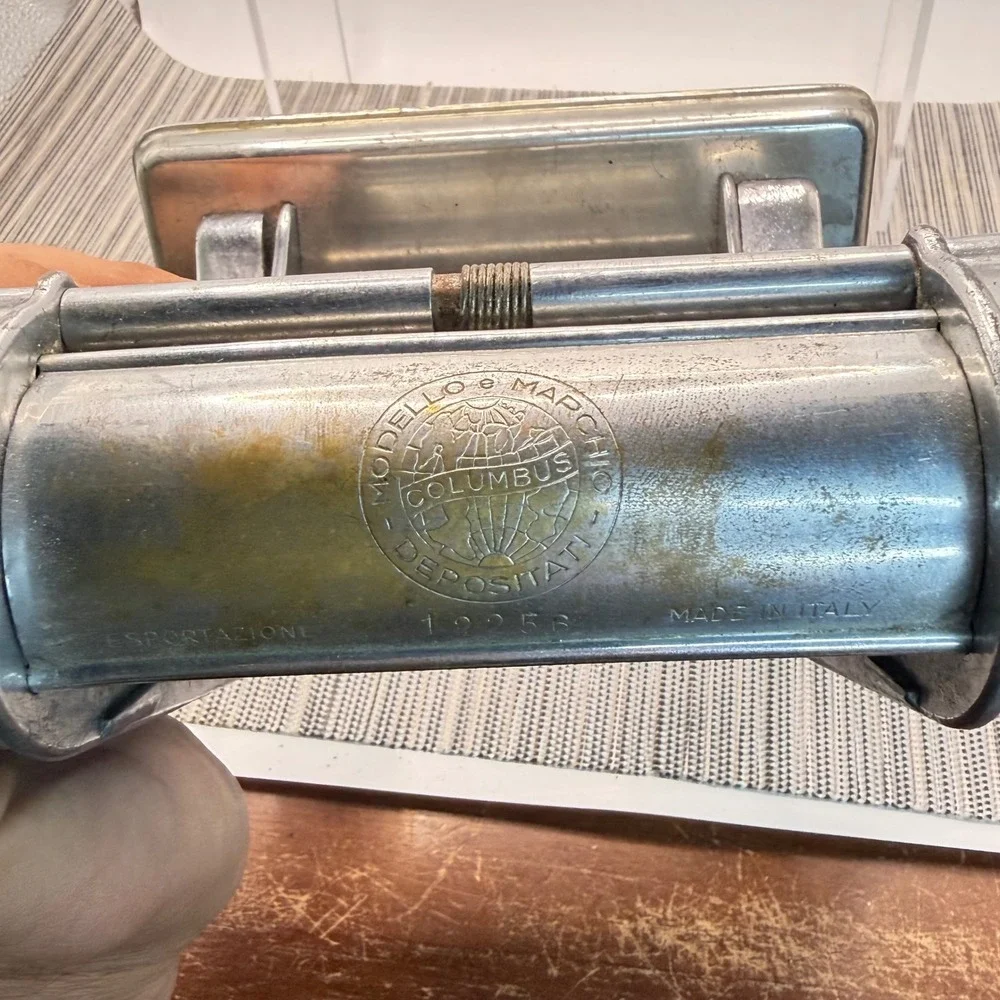 Vintage Columbus Italy Pasta Roller‎ 12256 Modello e Marchio Depositati No Crank